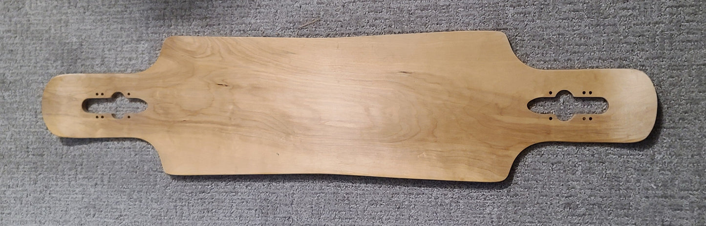 Blank longboard deck drop through